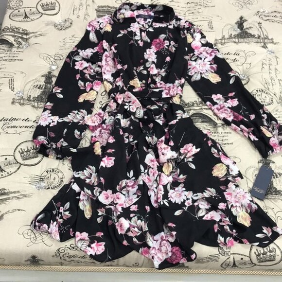 Rachel Roy Ally Floral-Print Belted ShirtdrESS - Picture 4 of 9